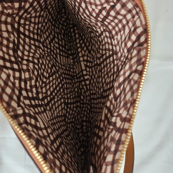 MCM Visetos Liz Shopper Tote Pouch Cognac - Picture 6 of 9